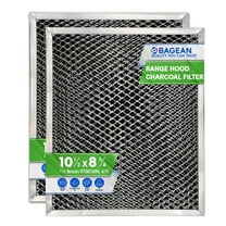 Range Hood Filter Replacement 10.5" x 8.8" for 41F 97007696 Broan Charcoal Grease Filter Combo - Ductless Hood Filter - Metal Mesh Screen Filters Grease and Carbon Freshens Kitchen Air (2-Pack)
