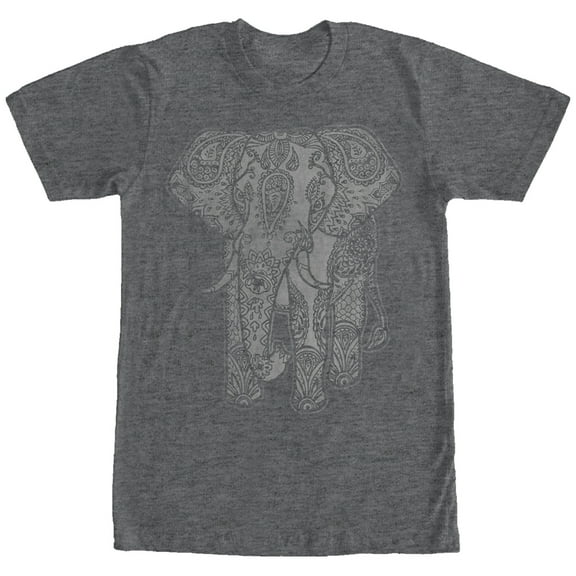 Men's Lost Gods Elephant Print Graphic Tee Charcoal Heather X Large