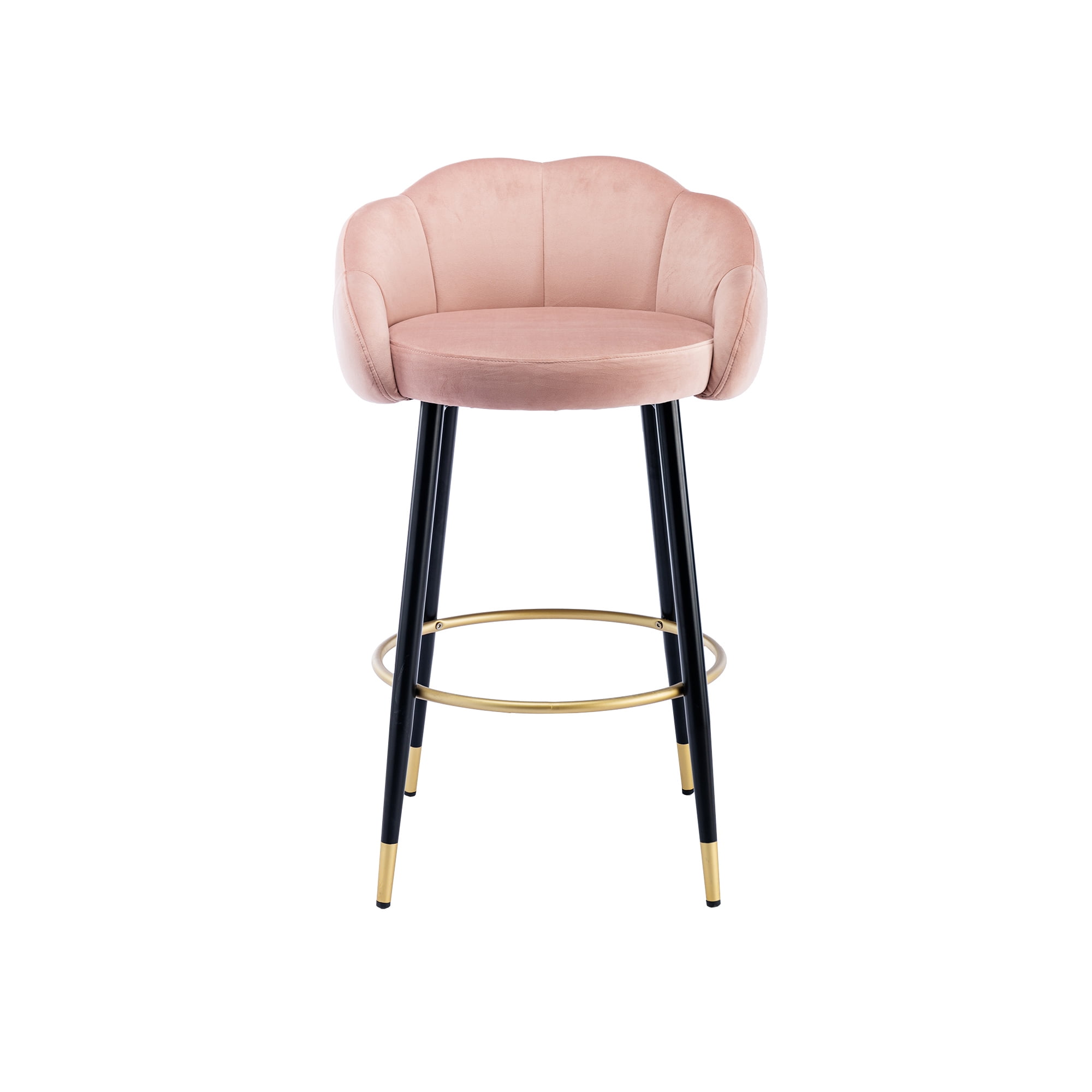 Resenkos Bar Stools Set of 2,with Back and Footrest Counter Height Dining Chairs,Pink Resenkos Bar Stools Set of 2,with Back and Footrest Counter Height Dining Chairs,Pink