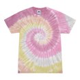 thumbnail image 2 of Colortone Tie Dye T-Shirts Rainbow Junior Sizes, Unisex 100% Cotton, 2 of 3