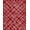 Red, Pattern 1, variant on ODIKA 4'x6' Machine Washable Non-Slip Area Rug, Buffalo Check Interlocking Lattice with Whimsical Details High Traffic Rug, Red, 638883