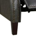 thumbnail image 4 of Benjara Enice 40 Inch Accent Chair with Footrest, Nailhead Trim, Dark Gray Leather, 4 of 6