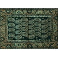 thumbnail image 1 of Ahgly Company Indoor Rectangle Persian Turquoise Blue Traditional Area Rugs, 2' x 5', 1 of 4