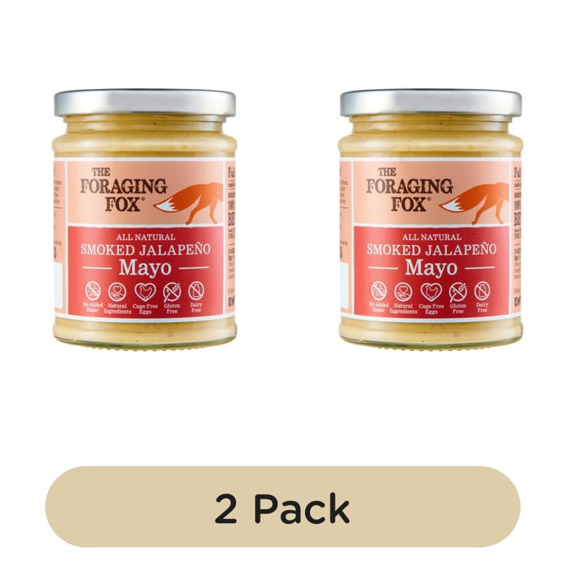 The Foraging Fox Smoked Jalapeno Mayo 240g, British Import (Pack of 2)