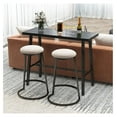 thumbnail image 5 of 36" Outdoor Bar Table - Rectangular Patio Counter Height Pub Table with Adjustable Feet, Black - Ideal for Balcony, Backyard & Indoor Dining, 5 of 5