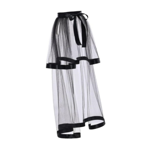 Faldas de tul alto y bajo para mujer, ropa de baile, disfraces de moda para carnaval, bodas y fiestas. Negro