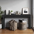 thumbnail image 2 of Tcbosik 60" Console Table, Retro Entryway Table, Farmhouse Accent Table, Foyer Table for Living Room, Hallway, Space Saving, Black, 2 of 9