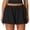 Black, variant on Womens Fashion Bubble Shorts Pleated Elastic High Waisted Shorts Casual Solid Temperament Bottoms Summer,White S