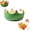 Green, variant on Ceramic Fruit Bowl Orange Shaped Serving Bowl, Cute Kitchen Decor Centerpiece with Colorful Ball Decoration(Orange)Q