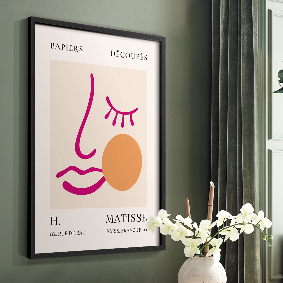 Matisse CLXV Framed Print in Black Solid Wood 16 x 20 Framed Print