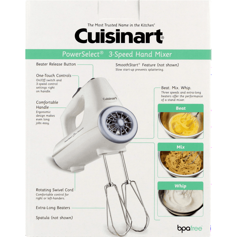 Cuisinart PowerSelect™ 3-Speed Electronic Hand Mixer - White, 1 ct - Fry's  Food Stores