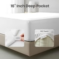 thumbnail image 3 of Kotton Culture 1000 TC Egyptian Cotton Split King Size 16" Deep Bed Sheet Set White Color, 3 of 5