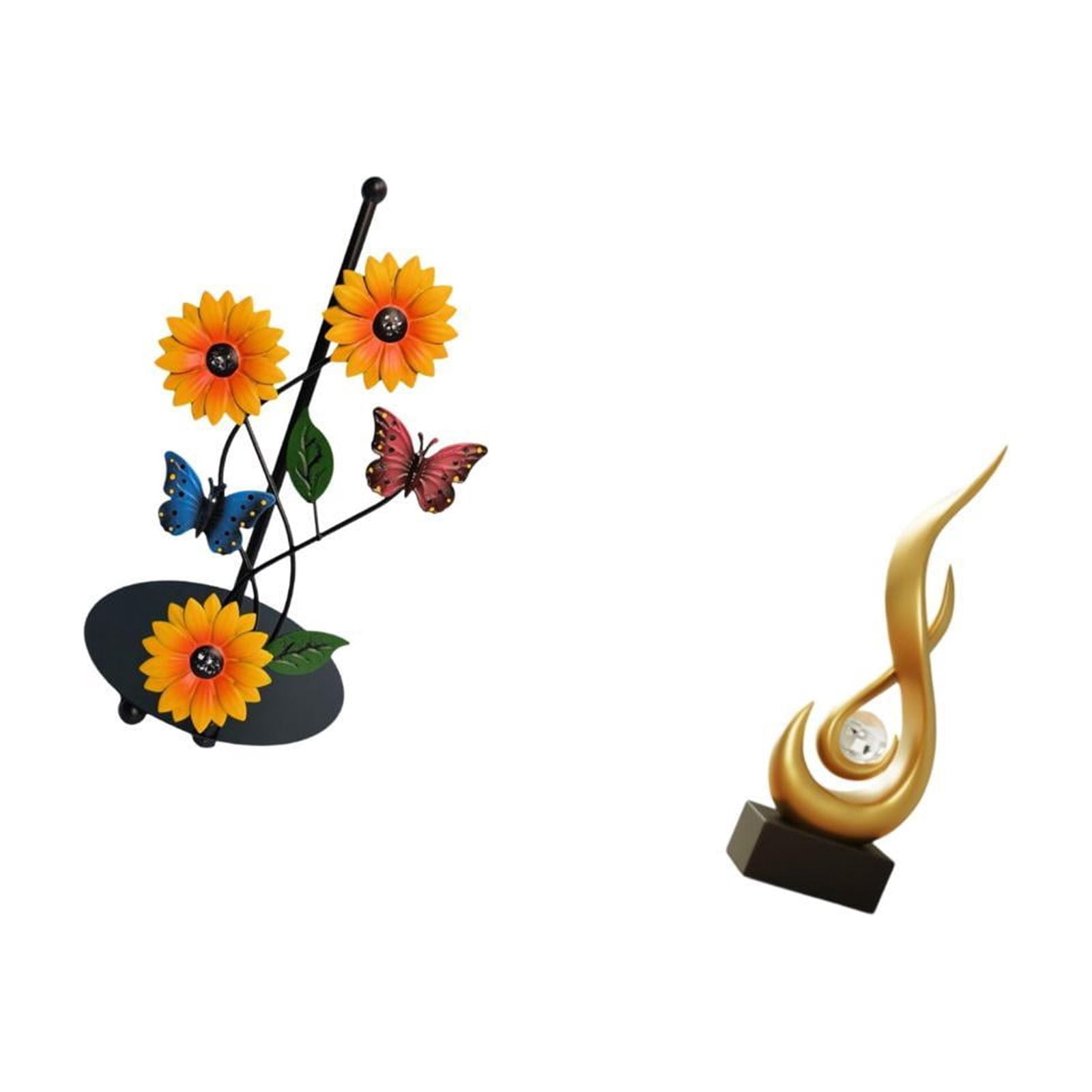 Fiocias Abstract Fire Sculpture Toilet Paper Holder Paper Towel Holder Countertop Resin Iron Ornament Modern Art Statue Suitable for Living Room Kitchen Bedro