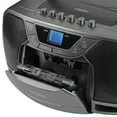 thumbnail image 4 of JENSEN CD-590-GR 1-Watt Portable Stereo CD and Cassette Player/Recorder with AM/FM Radio and Bluetooth (Gray), 4 of 6