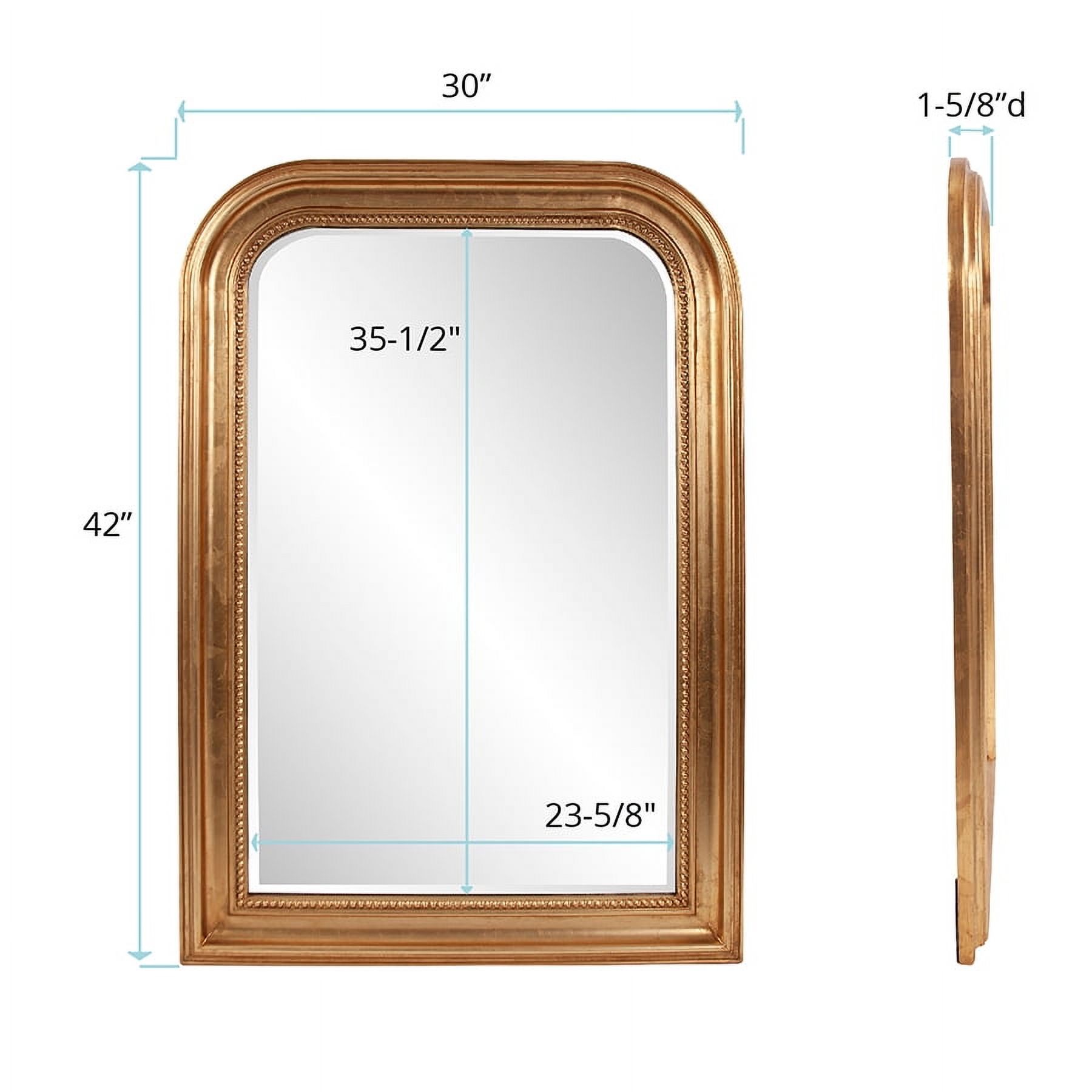 Tyler Dillon Antique Gold Wood Framed Vanity and Wall Mirror 42"H x 30"W