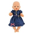 thumbnail image 1 of Bébé Coton Robe de Poupée Nouveau-Né Col Conception Bébé Denim 18 Conception Robe de Poupée, Montrant Pouces Vêtements Robe de Poupée pour 18 Pouces Poupée Fille Jouets, 1 of 8