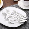 thumbnail image 5 of 4/3/2/1PCS Stainless Steel Dessert Forks Shiny Rainbow Metal Small Cake Fork Silverware Salad Forks Kitchen Utensils Dishwasher Safe, 5 of 8