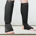 thumbnail image 5 of Hombres Shin Instep Guards Cloth Protector Accesorios Suministros Protección de entrenamiento Elástico Casua par para Taekwondo Gym Muay Thai MMA Negro Macarena Espinilleras para empeine, 5 of 5