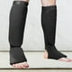 thumbnail image 4 of Hombres Shin Instep Guards Cloth Protector Accesorios Suministros Protección de entrenamiento Elástico Casual 1 par para Taekwondo Gym Muay Thai MMA Negro y S Macarena Espinilleras para empeine, 4 of 4