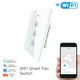 thumbnail image 2 of Interruptor de Pared con Luz de Ventilador de Techo Inteligente WiFi, Smart Life/Tuya APP Control Remoto de Velocidades, para Alexa y Google Home (EE. UU.), 2 of 5