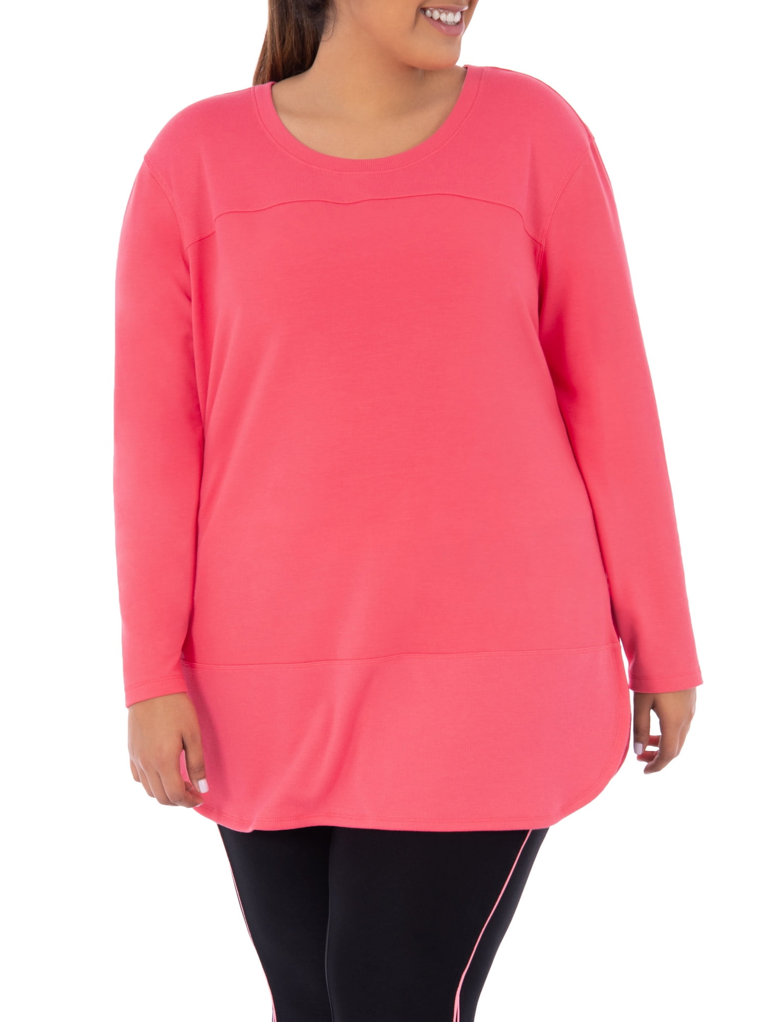 Terra & Sky Terra & Sky Women's Plus Size Active Mixed Media Tunic