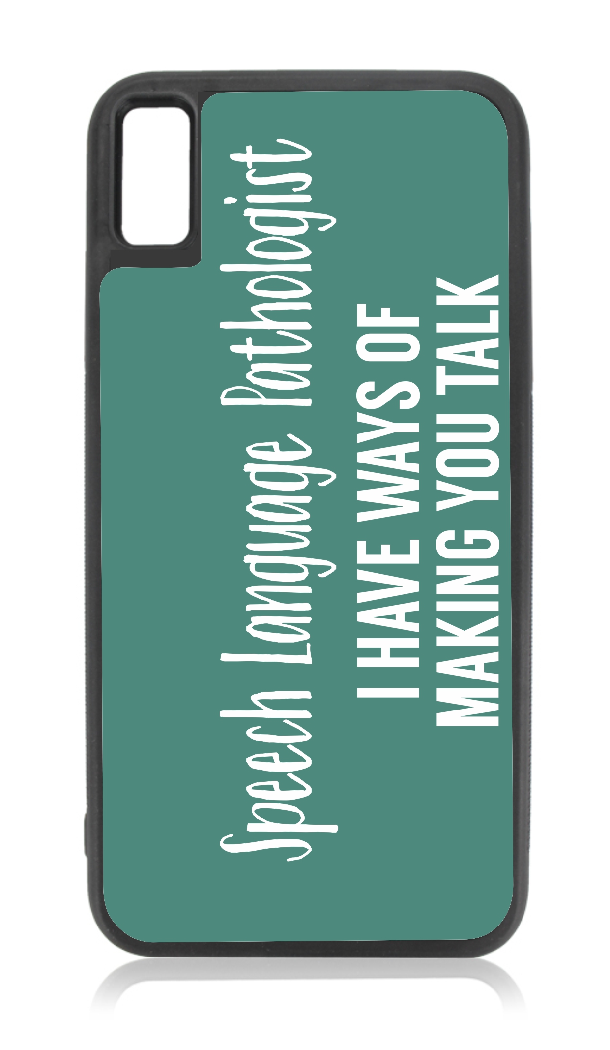 Speech Language Pathologist Therapist Appreciation Quote Black Rubber Case for iPhone XR
