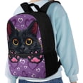 thumbnail image 4 of Yuyamidu Paw Cat Backpack for Girls Age 8-10 Years Old Purple Bookbag for Kids Cute Book Bag Primary School Bag Elementary School Backpacks for Girls, 4 of 6