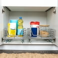 thumbnail image 5 of Household Essentials Glidez Multipurpose Chrome-Plated Steel Pull-Out/Slide-Out Storage Organizer for Under Cabinet Use - 1-Tier Design - Fits Standard Size Cabinet or Shelf, Chrome, 5 of 11