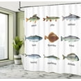 thumbnail image 5 of Ambesonne Fish Shower Curtain, Aquatic Animal Composition, 69"Wx70"L, Multicolor, 5 of 5