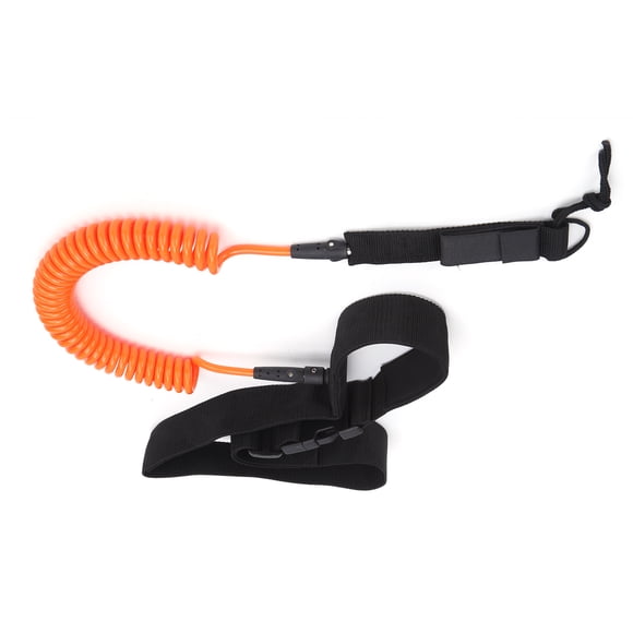 M Buder Correa de Tabla de Surf TPU 10 Pies / 304.8 cm Cuerda de Seguridad de Tracción Helicoidal Naranja