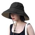 thumbnail image 2 of Wide Brim Sun Hats for Women Summer Uv Protection Beach Hat Fishing Hiking Travel Hat with Chin Strap, 2 of 6