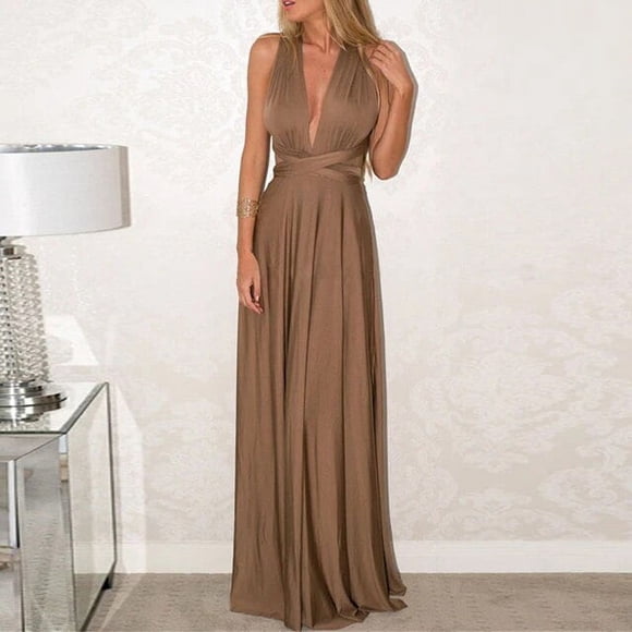 Women Boho Maxi Dress Multiway Wrap Convertible Bandage Club Long Dress Country Beach Wedding Guest Party Gown Robe Longue Femme