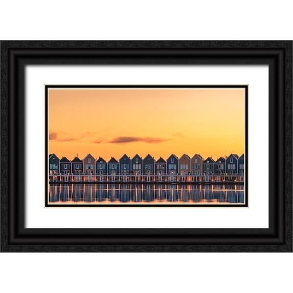 Nakul Photography 18x12 Black Ornate Wood Framed with Double Matting Museum Art Print Titled - Fragile like feather