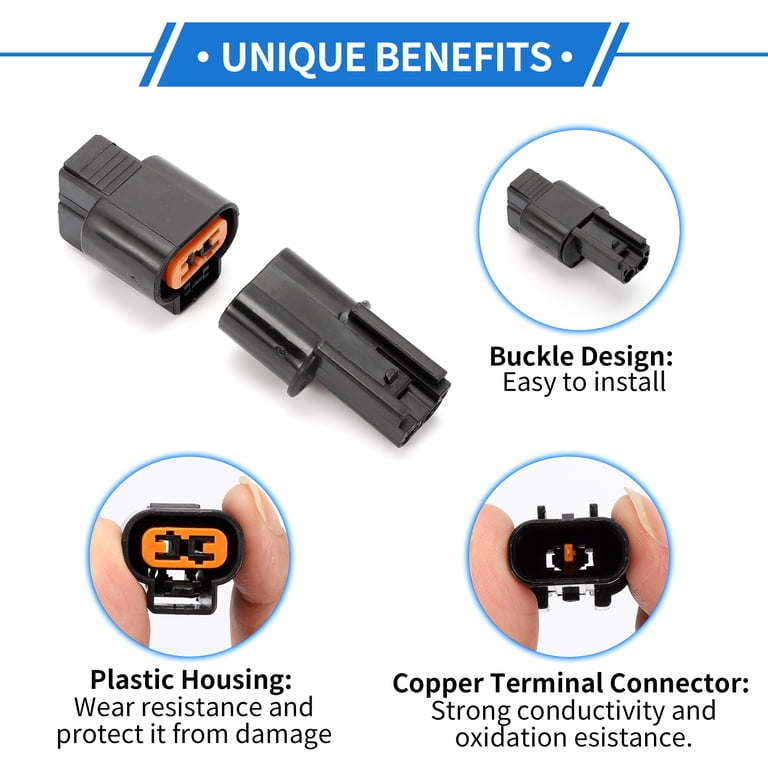 2 Pin ABS Sensor Connector Plug Waterproof Male Female Wire
