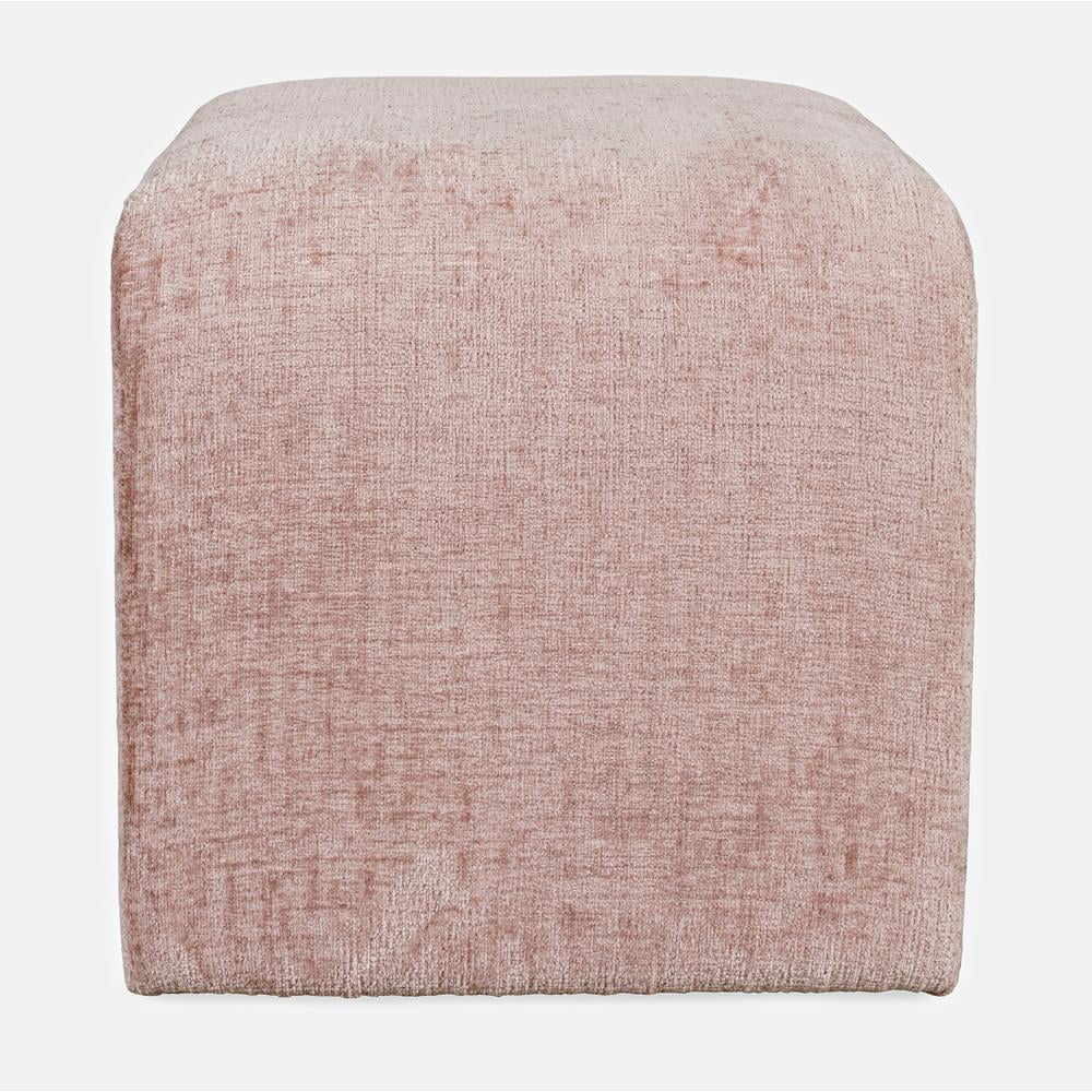 Jofran Sophia Modern Luxury Curved Upholstered Jacquard Petite Ottoman Bench - Set of 2