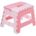 thumbnail image 1 of Folding Step Stool Portable Plastic Step Stool Non-Slip Kitchen Bathroom Bedroom Folding Stool Compact Plastic Step Stool Cartoon Stool Outdoor Fishing Children's Stool (Light Pink), 1 of 8
