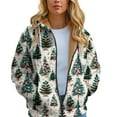 thumbnail image 7 of Women Lined Plush Sweat Jacket With Hood Autumn Winter Warm Hooded Jacket Loose Coat Pockets Large Sizes Hoodie Sweatshirt, 7 of 7