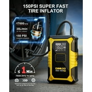 GOOLOO A3 Car Jump Starter with Air Compressor, 3000A 150PSI Portable Car Battery Jump Starter(9.0L Gas/6.5L Diesel) with Digital Tire Inflator, 12V Jump Box Car Booster with LED Light