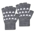 thumbnail image 2 of EvridWear Women Girls 3 in 1 Touchscreen Fall Winter Gloves Set (One Size, Heart, Gray), 2 of 6