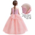 thumbnail image 3 of Disfraz de bruja rosa de Btonai para niñas con corona y varita, 3 of 6