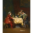 thumbnail image 2 of Adolphe-Alexandre Lesrel 20x23 Black Ornate Framed Double Matted Museum Art Print Titled: The Rehearsal (1897), 2 of 5