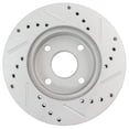 thumbnail image 3 of Geelife For 90-93 Miata Convertible Disc Brake Rotor Drilled & Slotted G-Coated Front, 3 of 9