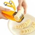 thumbnail image 1 of Cortador de Plátano TANGJMXG 2 Pcs acero inoxidable Rebanador de plátano 17.5*5*4cm, 1 of 4