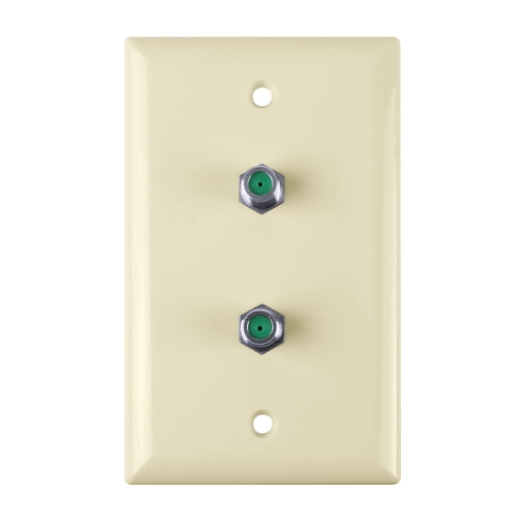 Construct Pro Wall Plate with Single F-81 Connector (Color: Ivory ...