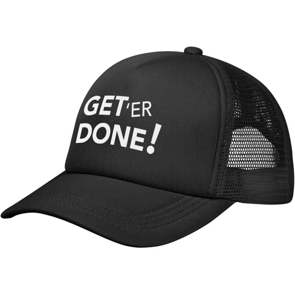 Get 'Er Done Hat Mesh Trucker Hat Funny Baseball Cap Men Women