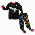 thumbnail image 5 of CAUYDY Baby Boy Sleepwear Child Clothes Fall Winter Long Sleeved Top Elastic Waist Pants 2PCS Soft Set Toddler Pajamas Little Kids Outfits for Boys 2T-5T Sizes 2-3 Years,Red, 5 of 5