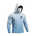thumbnail image 2 of Mens UPF 50+ Fishing Hoodie Long Sleeve Lightweight Tops with Mask Hiking Running Swim Athletic Workout Shirt, 2 of 5
