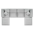 thumbnail image 2 of Ergode Commix Down Filled Overstuffed Performance Velvet 6-Piece Sectional Sofa - Light Gray, 2 of 5