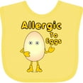 thumbnail image 3 of Inktastic Allergic to Eggs Boys or Girls Baby Bib, 3 of 4