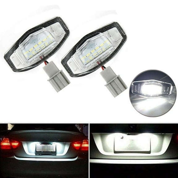 2pcs For Acura TL TSX MDX Civic Accord 18LED License Plate Light Lamp